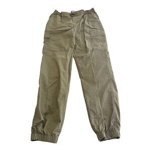 Tommy Hilfiger Boys Pants Size 16 Green Flat Front Elastic Waist Cargo Jogger